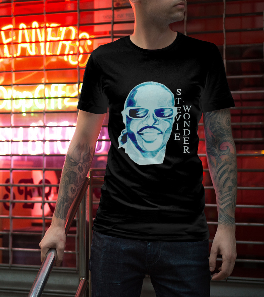 Stevie Wonder Signed Sealed Delivered Blue T-Shirt