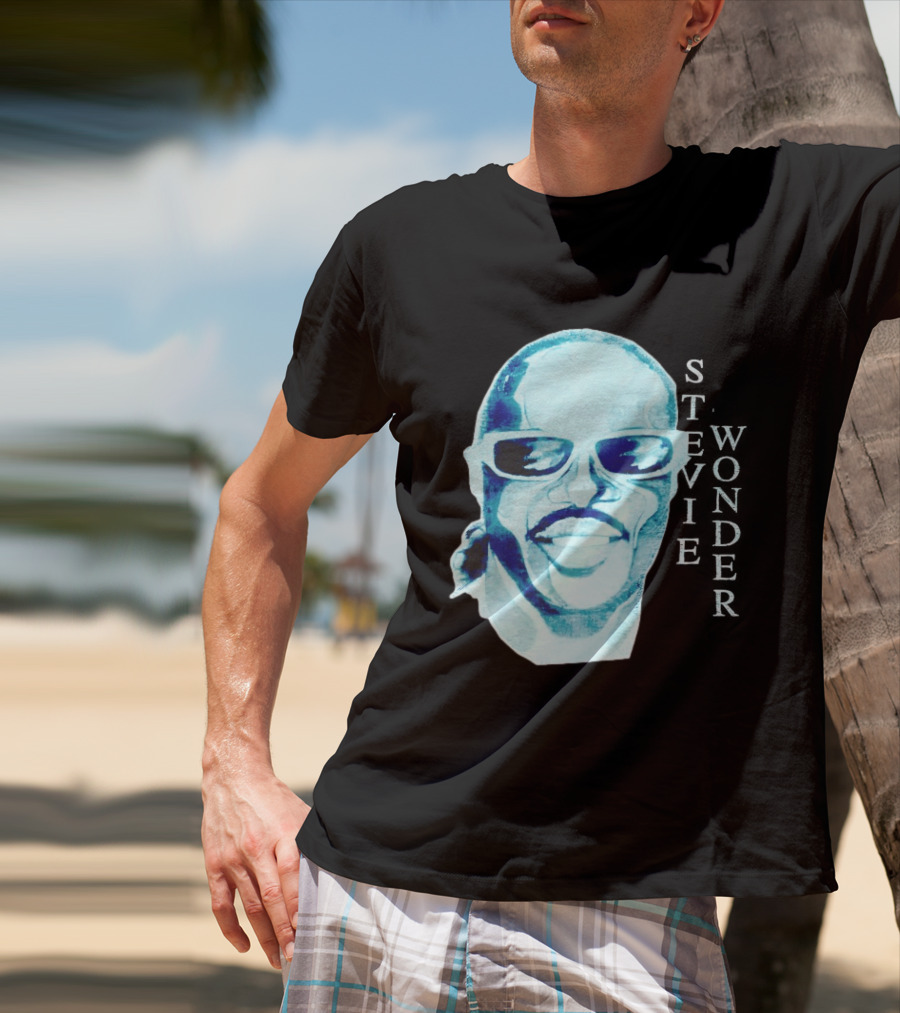 Stevie Wonder Signed Sealed Delivered Blue T-Shirt