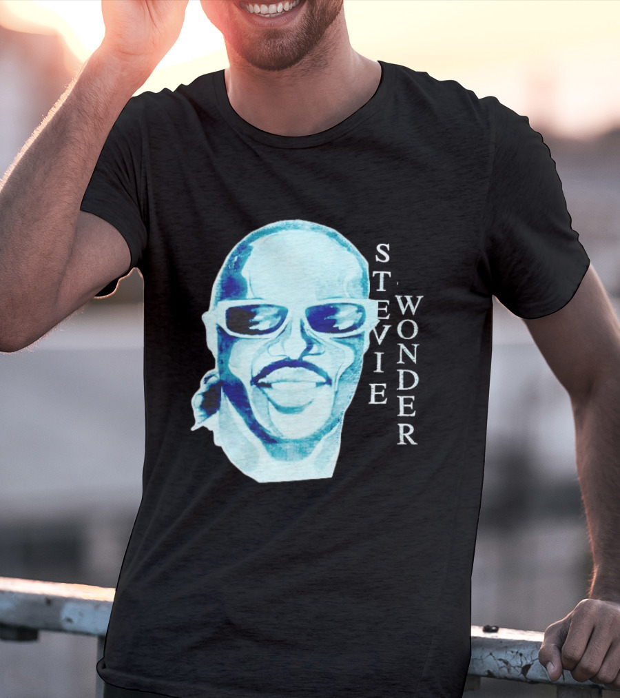 Stevie Wonder Signed Sealed Delivered Blue T-Shirt