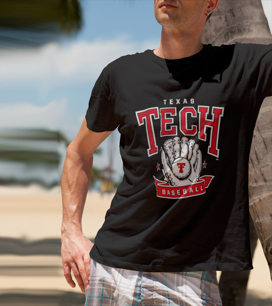 Texas Tech Baseball Glove Red Raiders T-Shirt