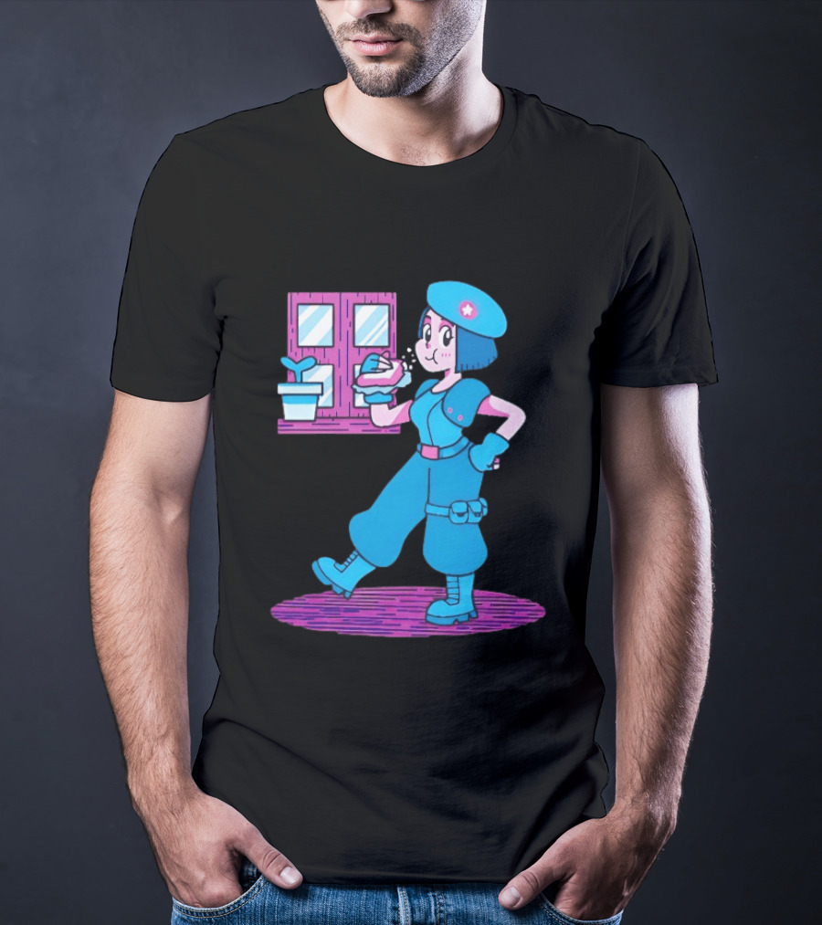 Cartoon Zombie Fighter Holding Plant And Spray T-Shirt