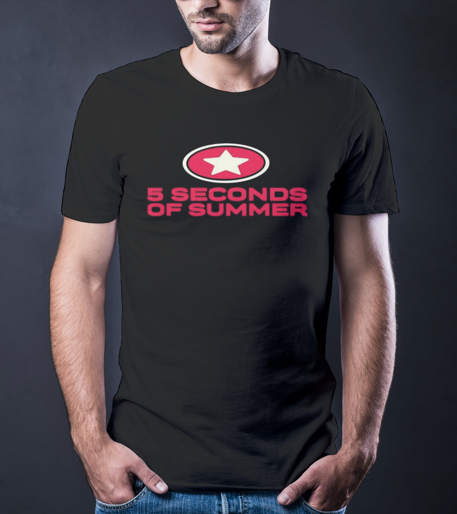 5 Seconds Of Summer World Tour Belfast UK Star T-Shirt