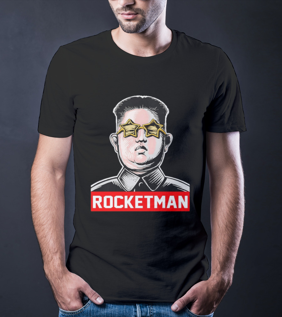 Kim Jong Un Star Glasses Rocketman T-Shirt