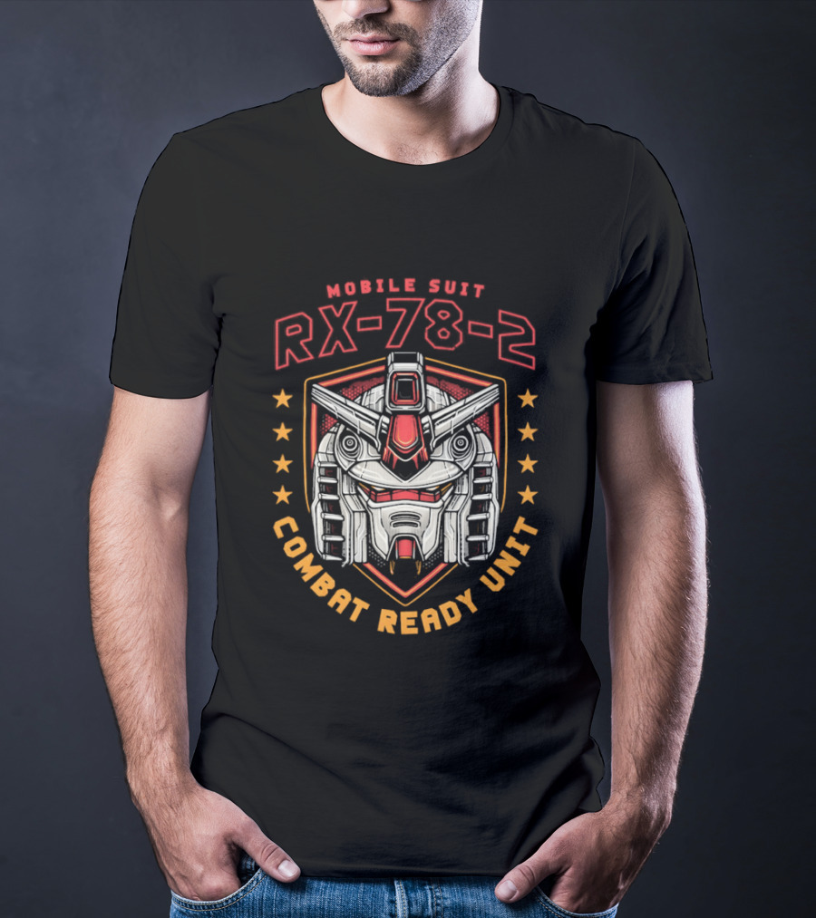 Mobile Suit RX 78 2 Combat Ready Unit Big Head T-Shirt