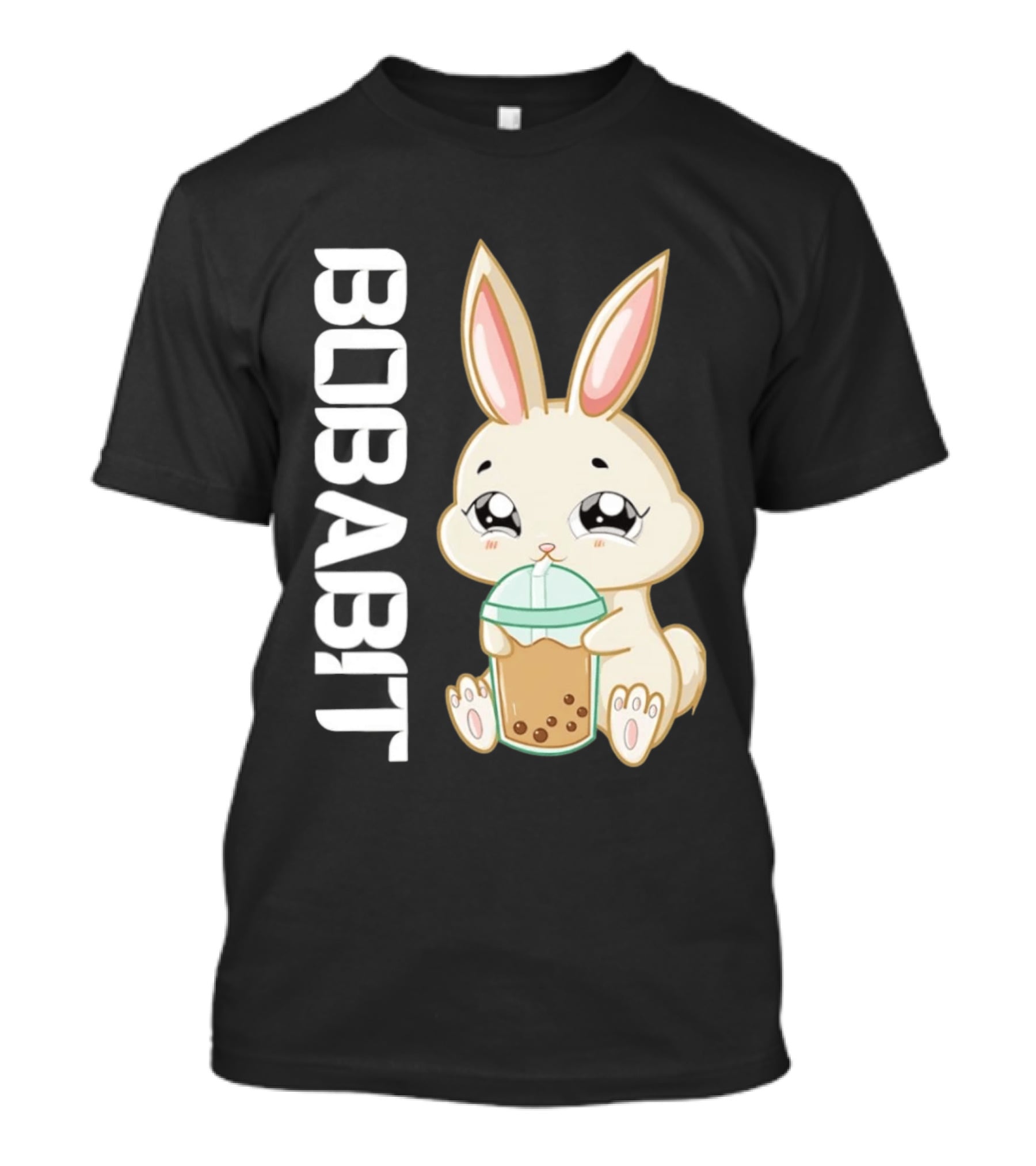 Bobabbit Cute Bunny Drinking Boba Tea T-Shirt