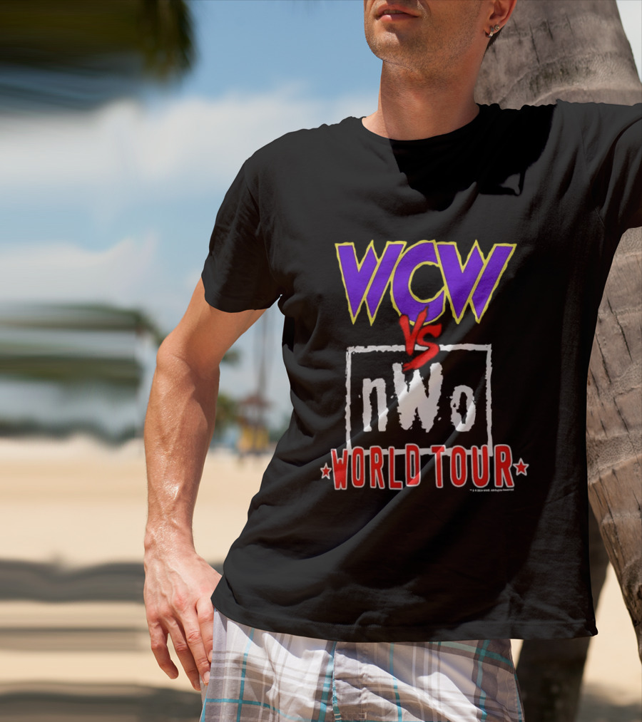 Heather Charcoal WCW Vs NWo World Tour Classic Wrestling Rivalry T-Shirt