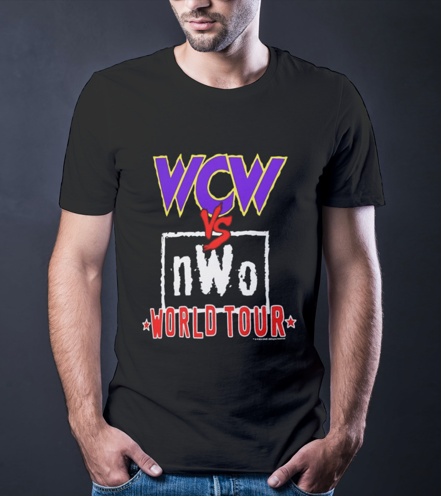Heather Charcoal WCW Vs NWo World Tour Classic Wrestling Rivalry T-Shirt