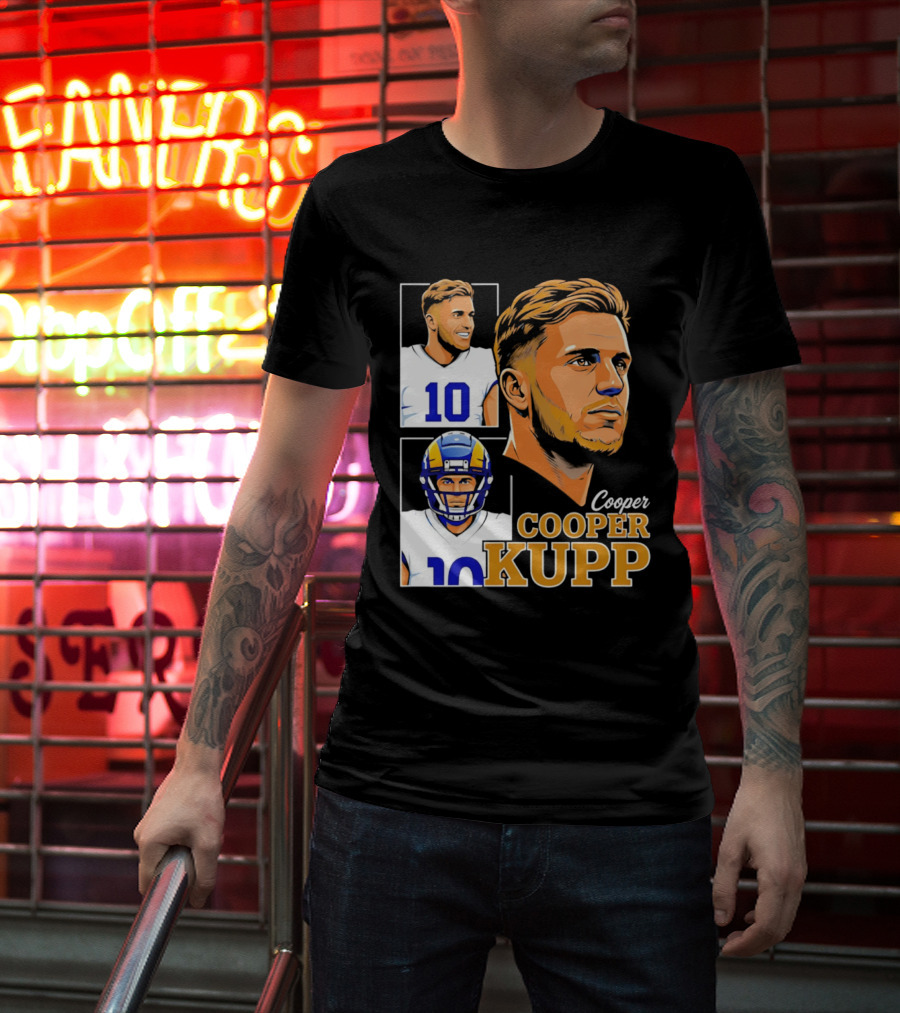 Cooper Kupp Number 10 Los Angeles Rams Football Player Collage 2026 T-Shirt