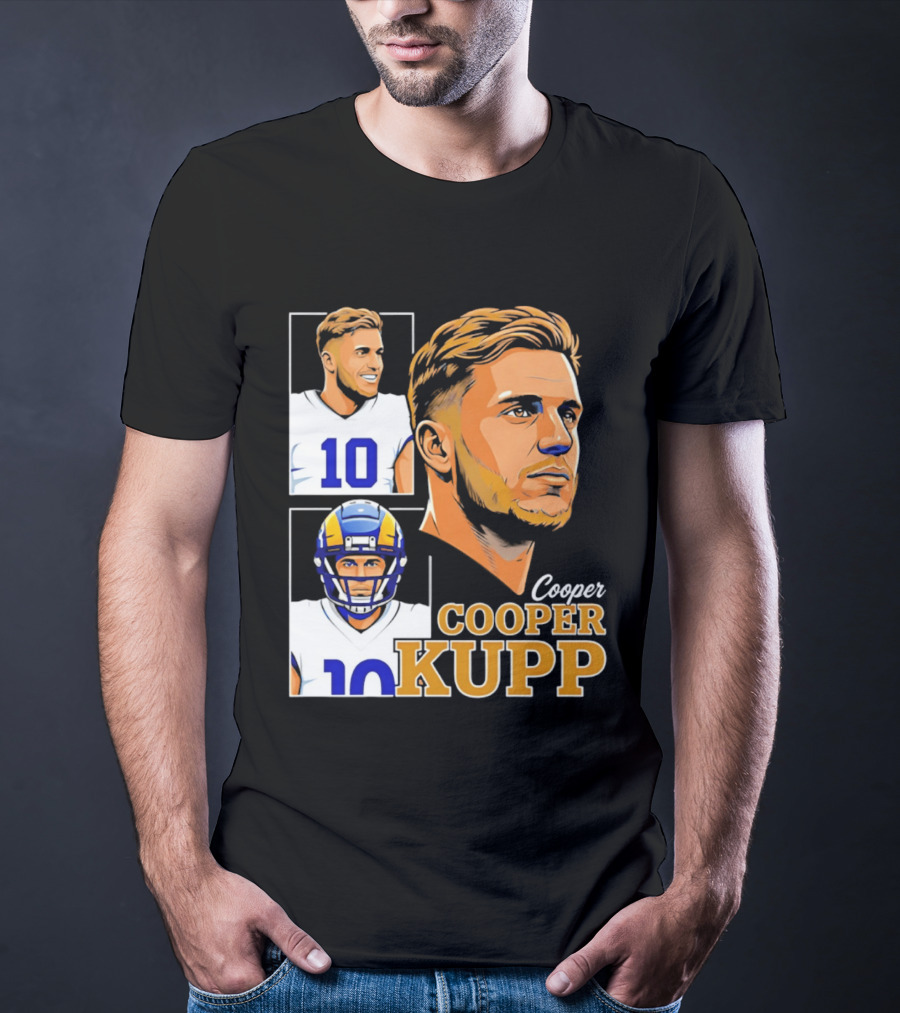 Cooper Kupp Number 10 Los Angeles Rams Football Player Collage 2026 T-Shirt