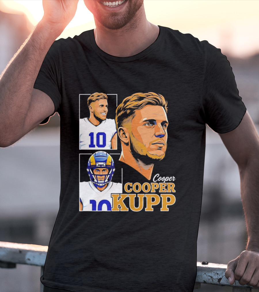 Cooper Kupp Number 10 Los Angeles Rams Football Player Collage 2026 T-Shirt