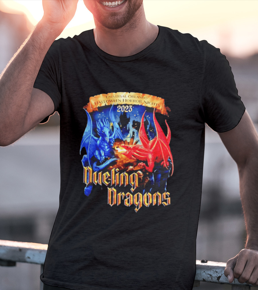 Universal Orlando Halloween Horror Nights 2023 Dueling Dragons T-Shirt