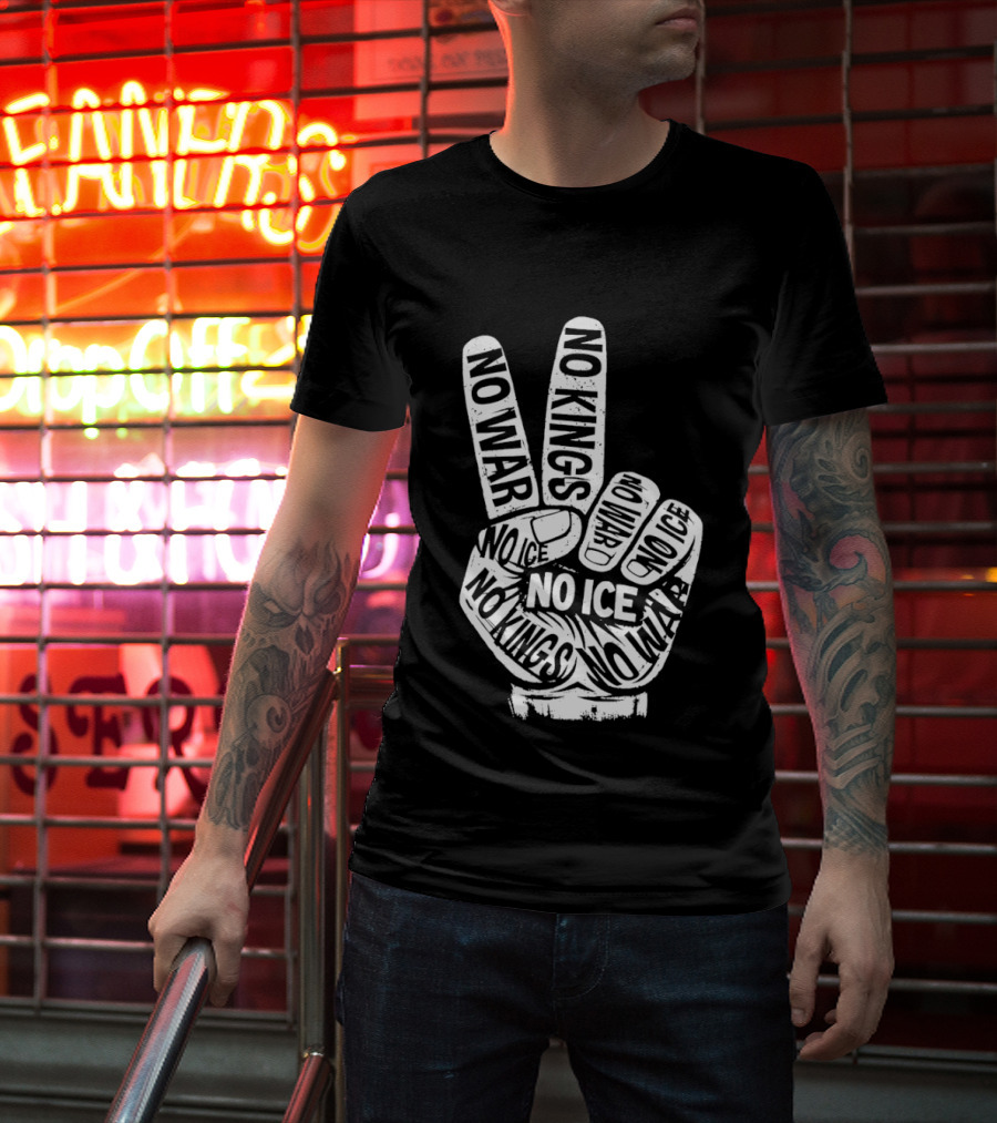 No War No Ice No Kings Peace Hand Sign T-Shirt