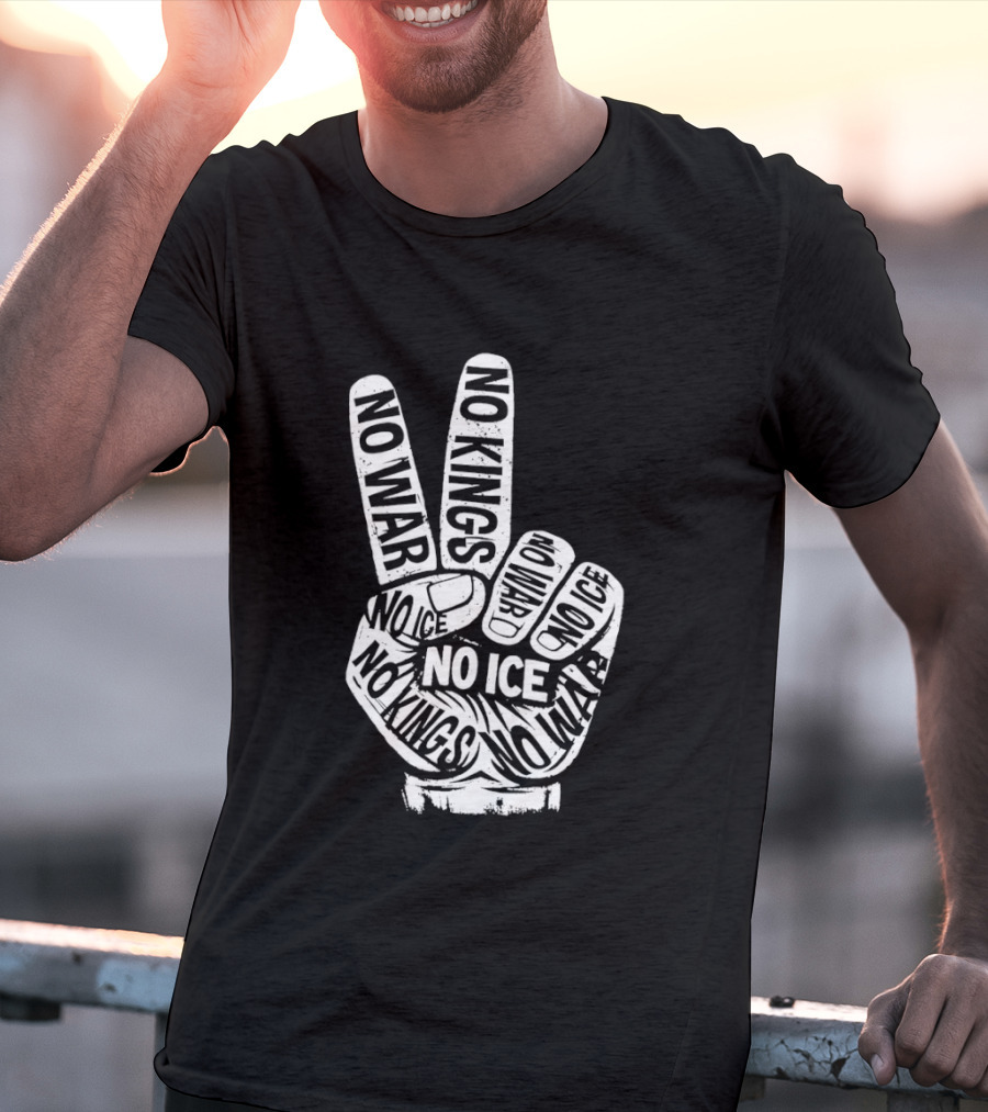No War No Ice No Kings Peace Hand Sign T-Shirt