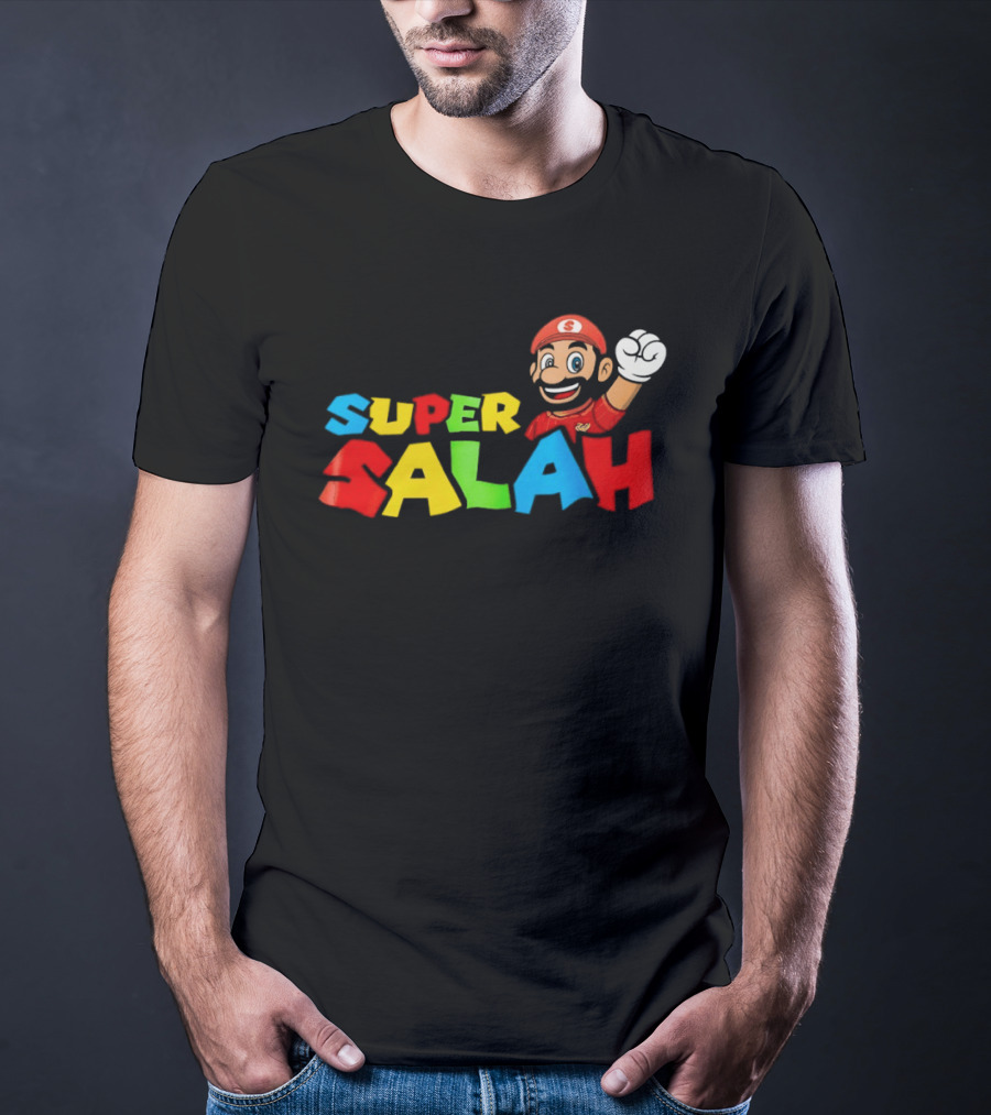 Super Salah Liverpool Fun Mario Gaming Adventure T-Shirt