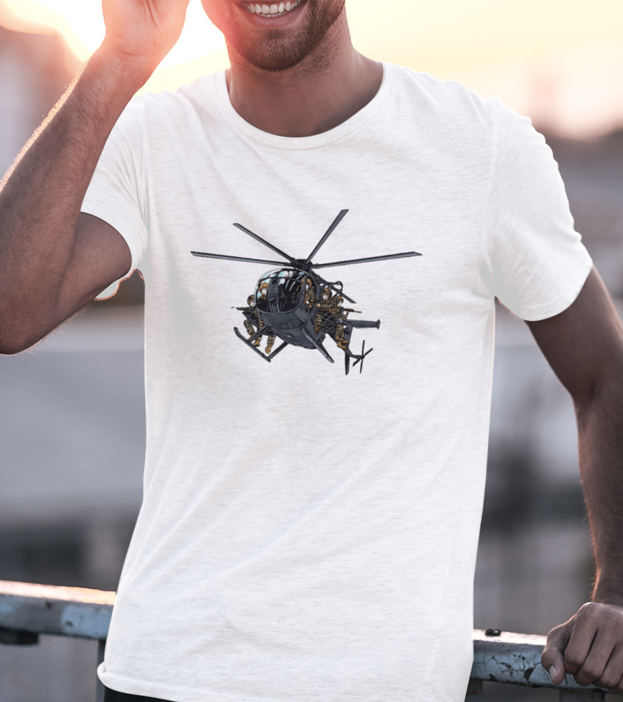 Anime Assault Tactical Helicopter Cartoon Troops T-Shirt