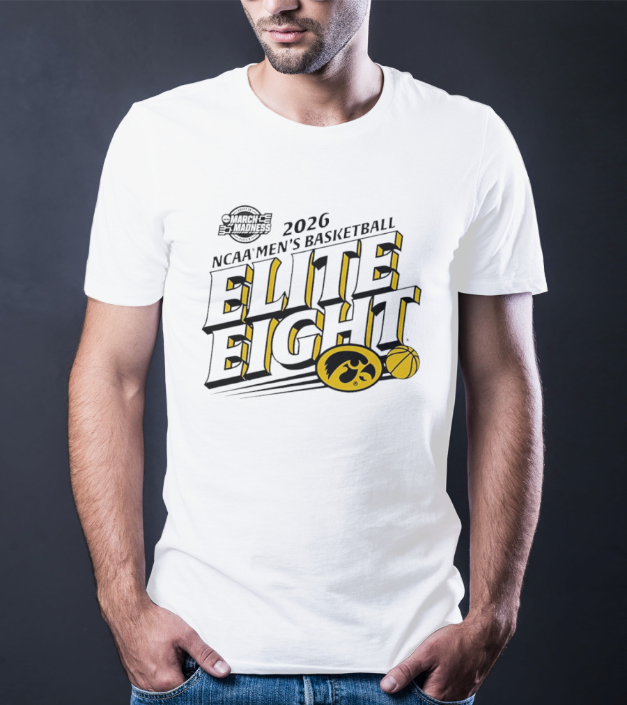 2026 NCAA Men's Basketball March Madness Iowa Hawkeyes Elite Eight T-Shirt