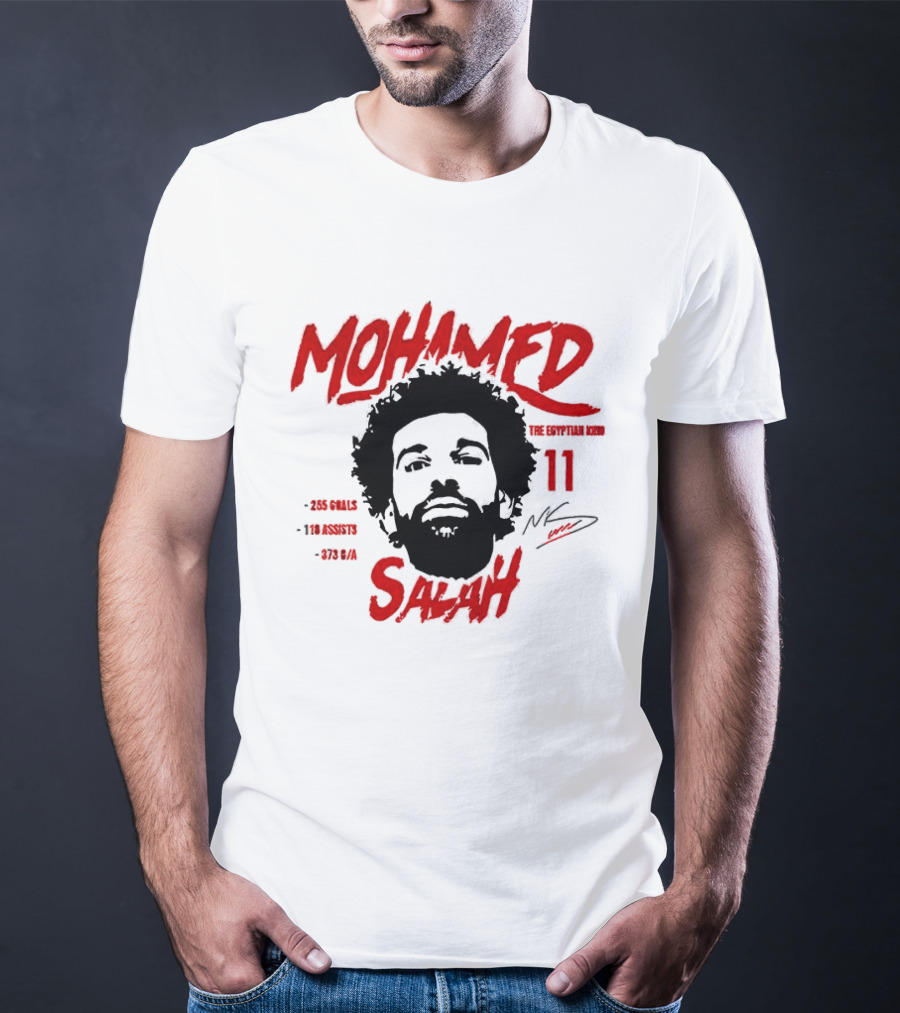 Liverpool Mohamed Salah Legend Number 11 King Of Goals T-Shirt