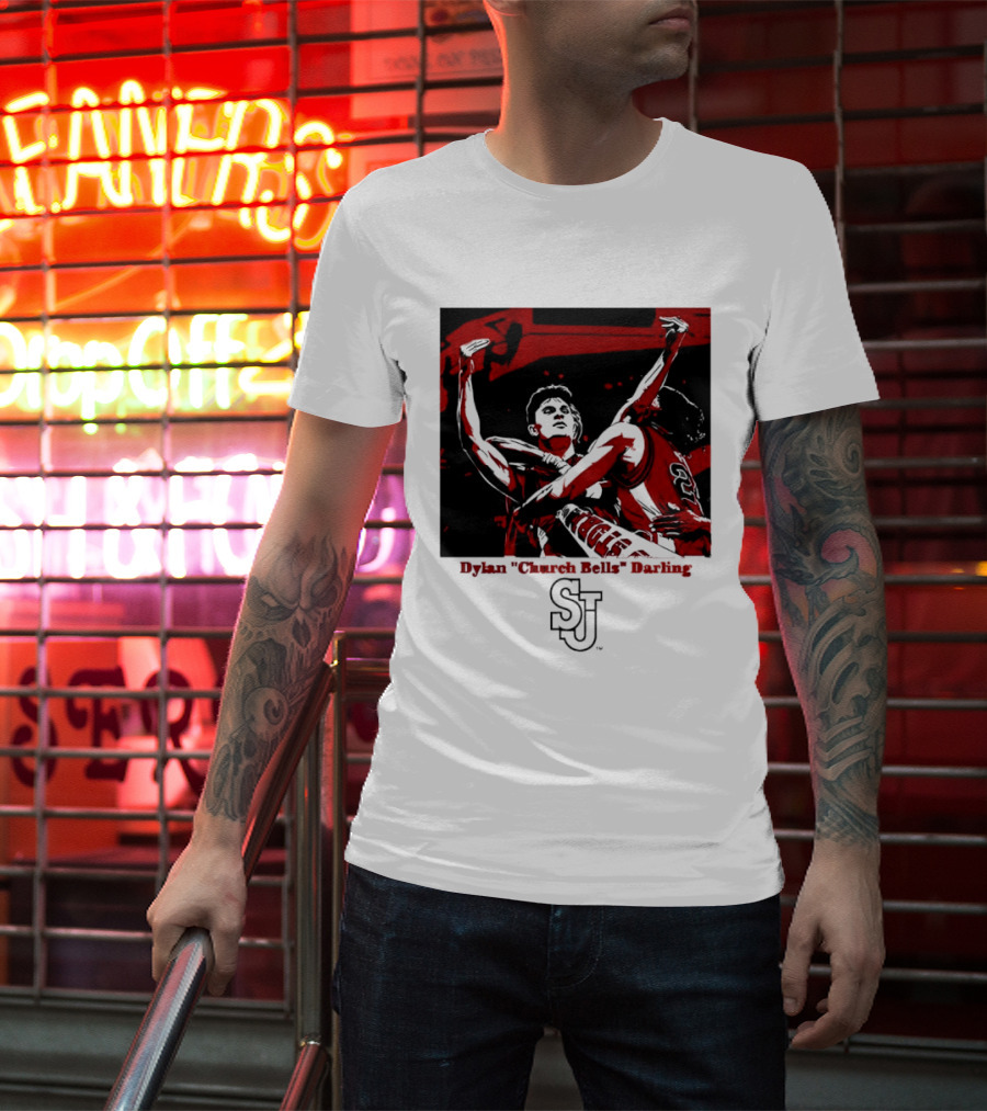 St John's Red Storm NCAA Basketball Dylan "Church Bells" Darling SJU T-Shirt
