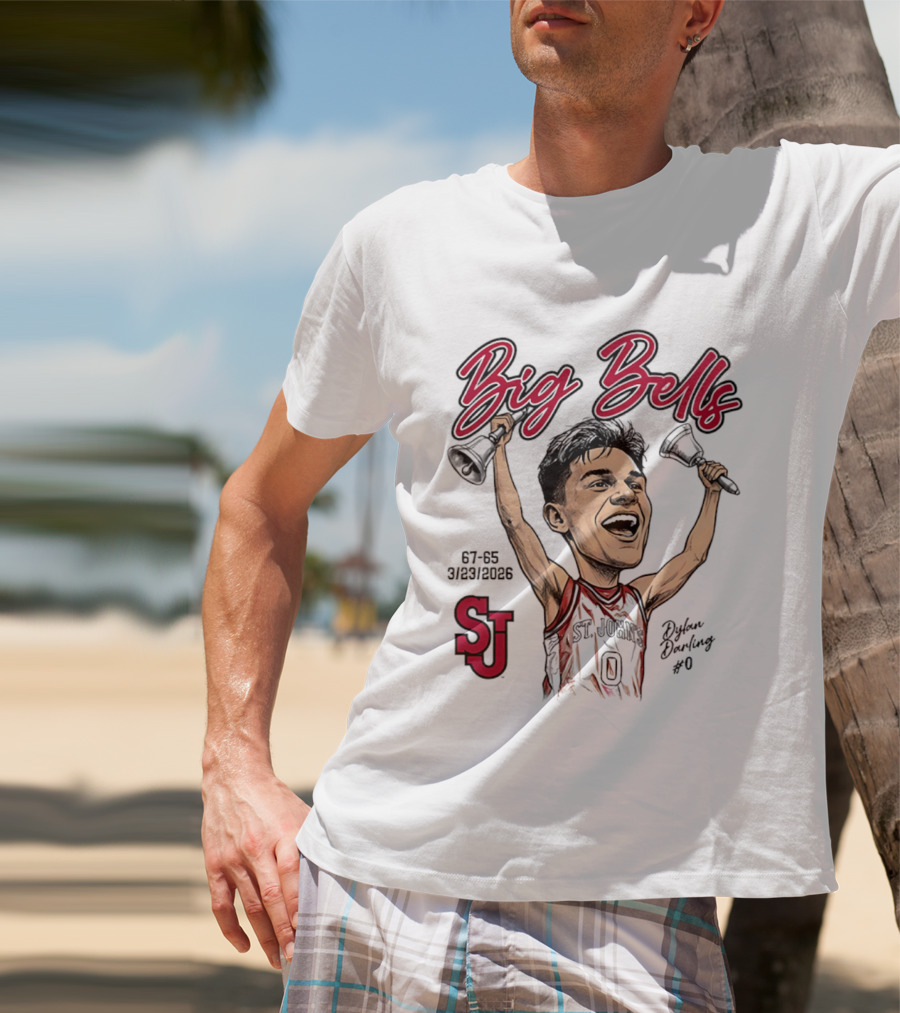 St. John's Red Storm Dylan Darling Big Bells Caricature 67 65 3/23/2006 T-Shirt