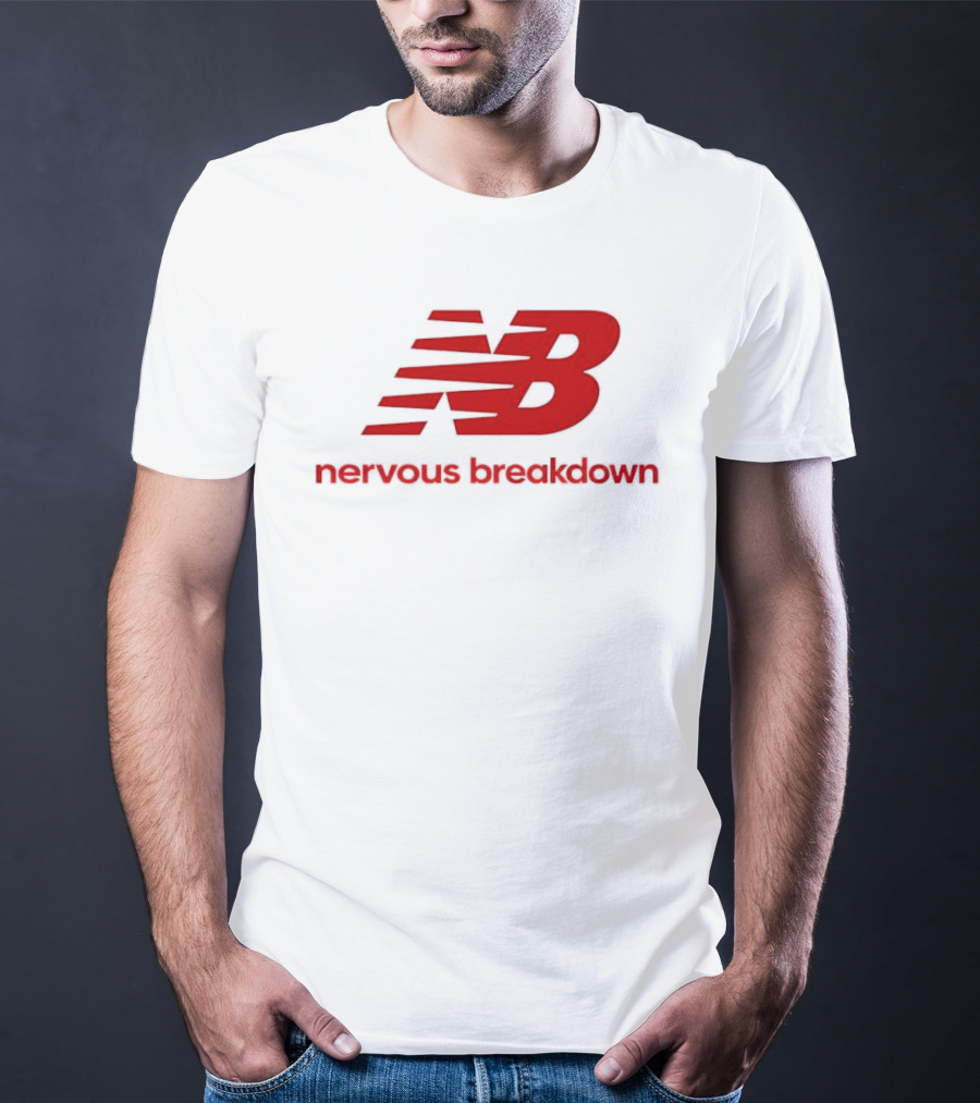 NB Nervous Breakdown Parody Bold Red T-Shirt