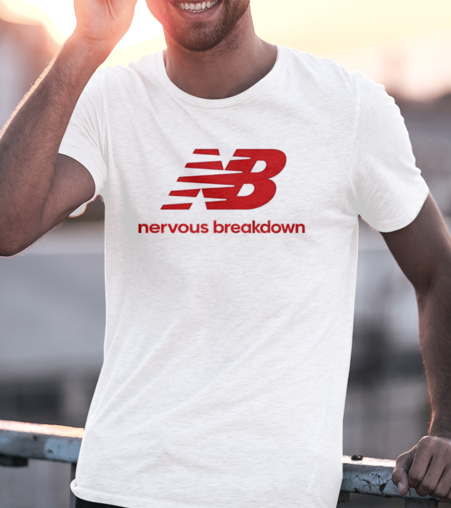 NB Nervous Breakdown Parody Bold Red T-Shirt