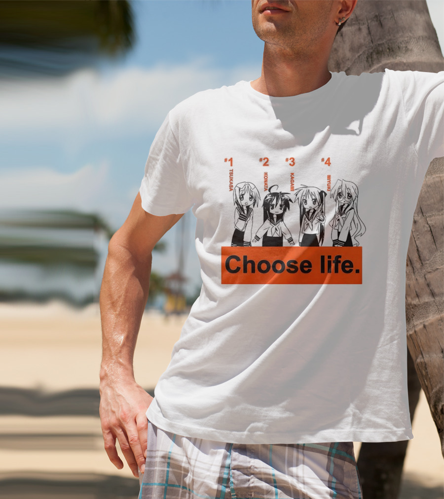 Tsukasa Konata Kagami Miyuki Choose Life T-Shirt