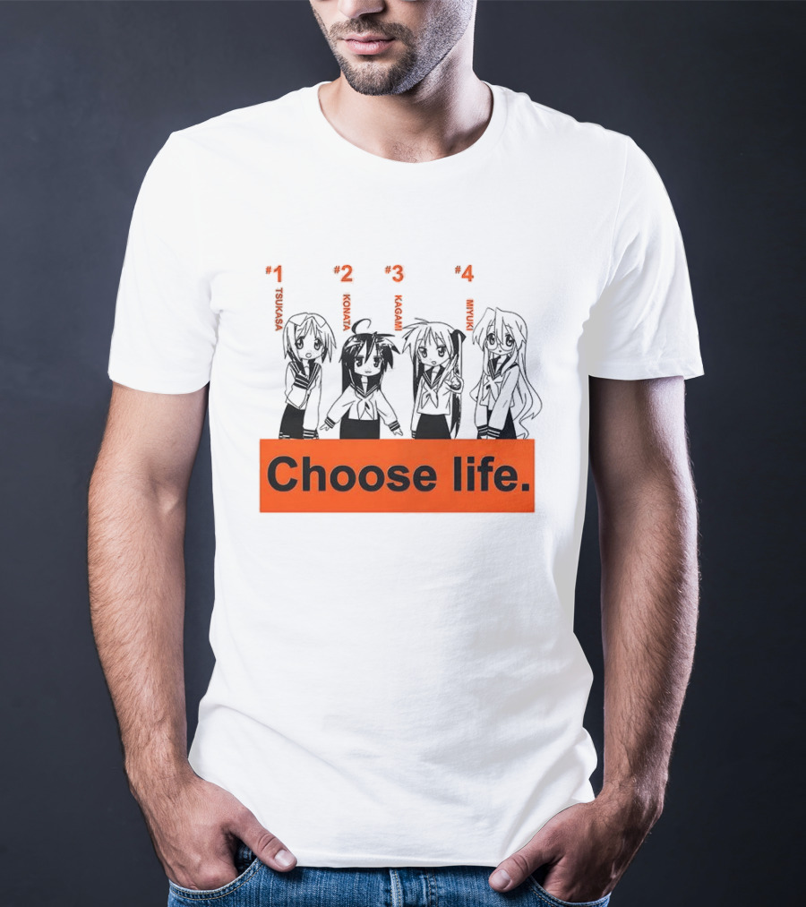 Tsukasa Konata Kagami Miyuki Choose Life T-Shirt