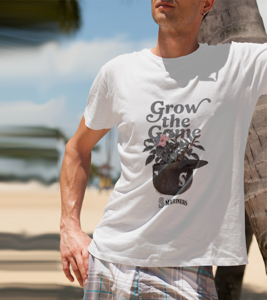 Seattle Mariners Grow The Game Embroidered Cap With Flower Detail T-Shirt