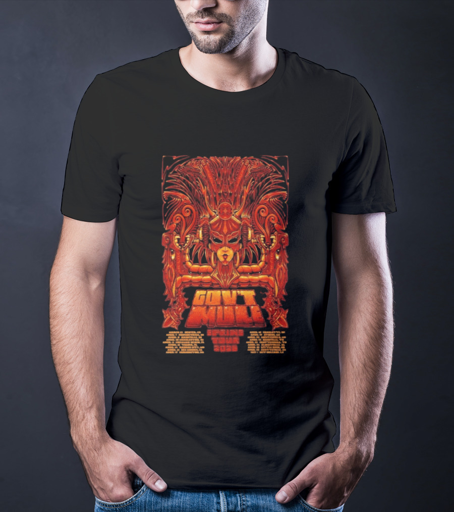 Gov't Mule 2026 Tour Spring Psychedelic Tribal Art Motif T-Shirt