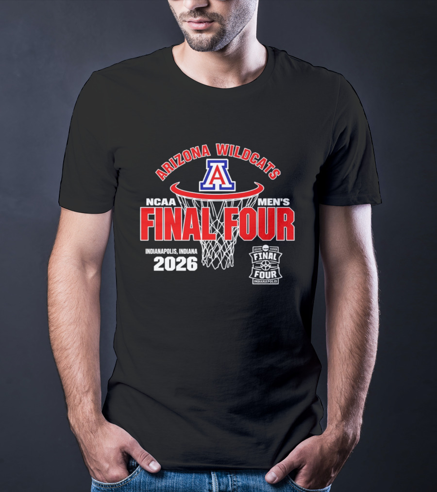 Arizona Wildcats 2026 NCAA Men's Final Four Indianapolis Indiana Basketball T-Shirt