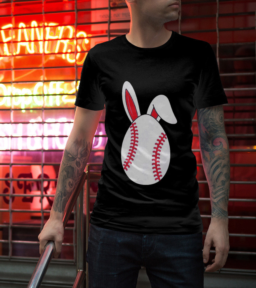 Happy Easter Bunny Ears Baseball Egg T-Shirt