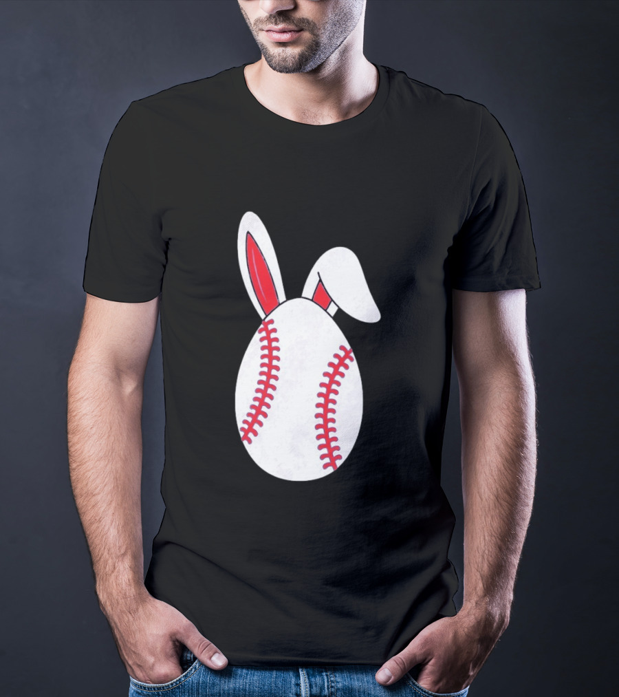 Happy Easter Bunny Ears Baseball Egg T-Shirt