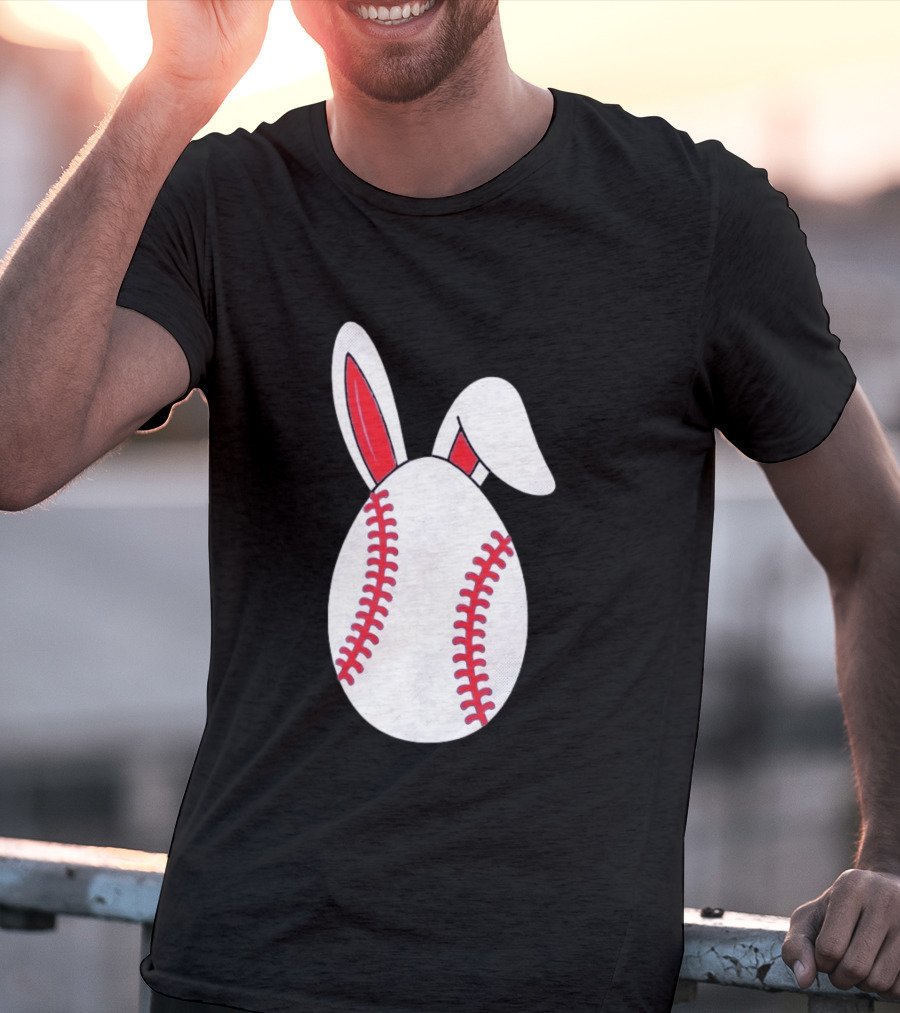 Happy Easter Bunny Ears Baseball Egg T-Shirt