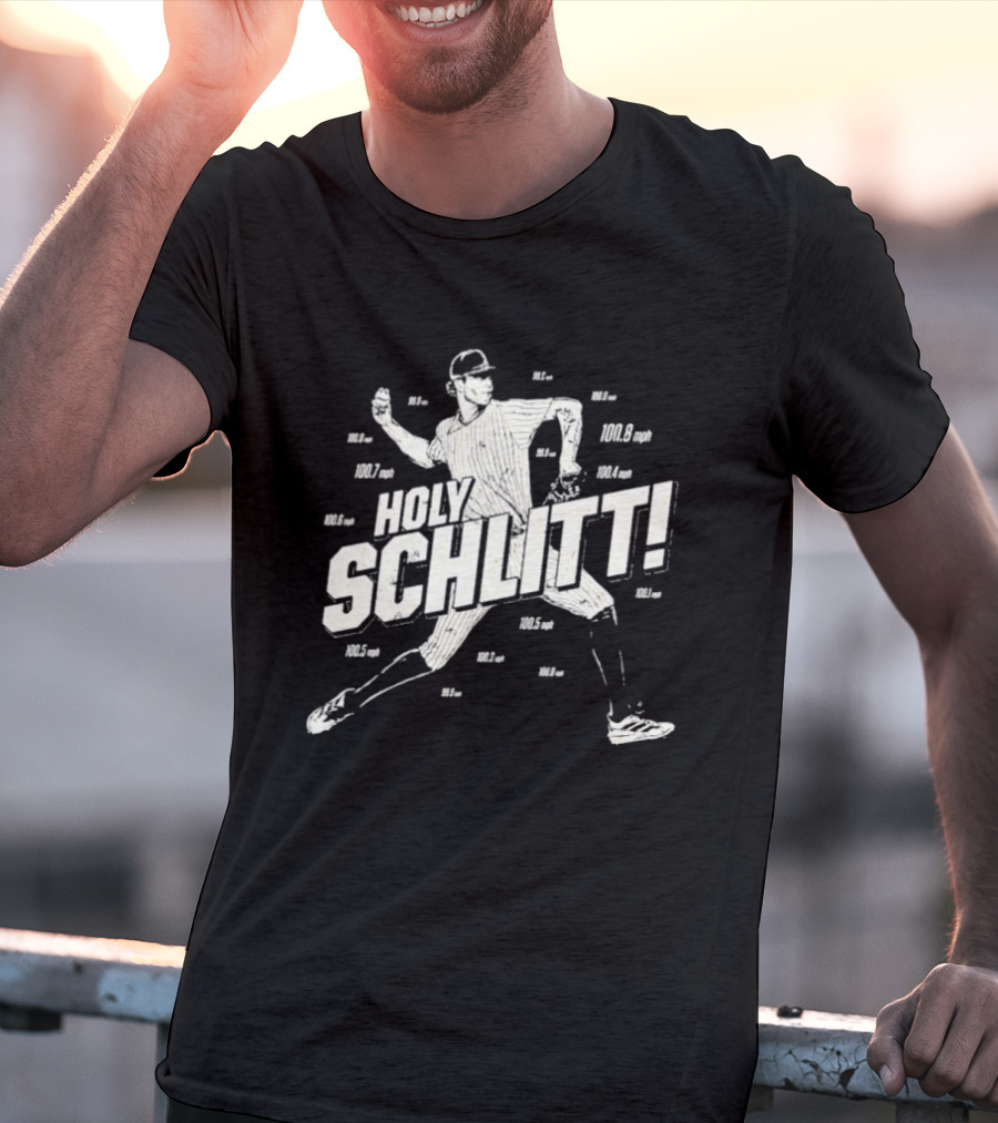 Holy Schlitt Cam Schlittler Yankees Pitching MLB Speed T-Shirt