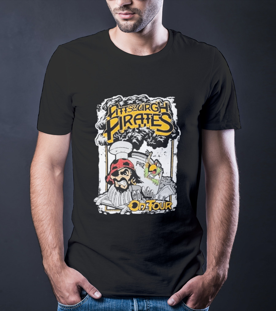 Pittsburgh Pirates P412 On Tour Pirate And Parrot Train T-Shirt