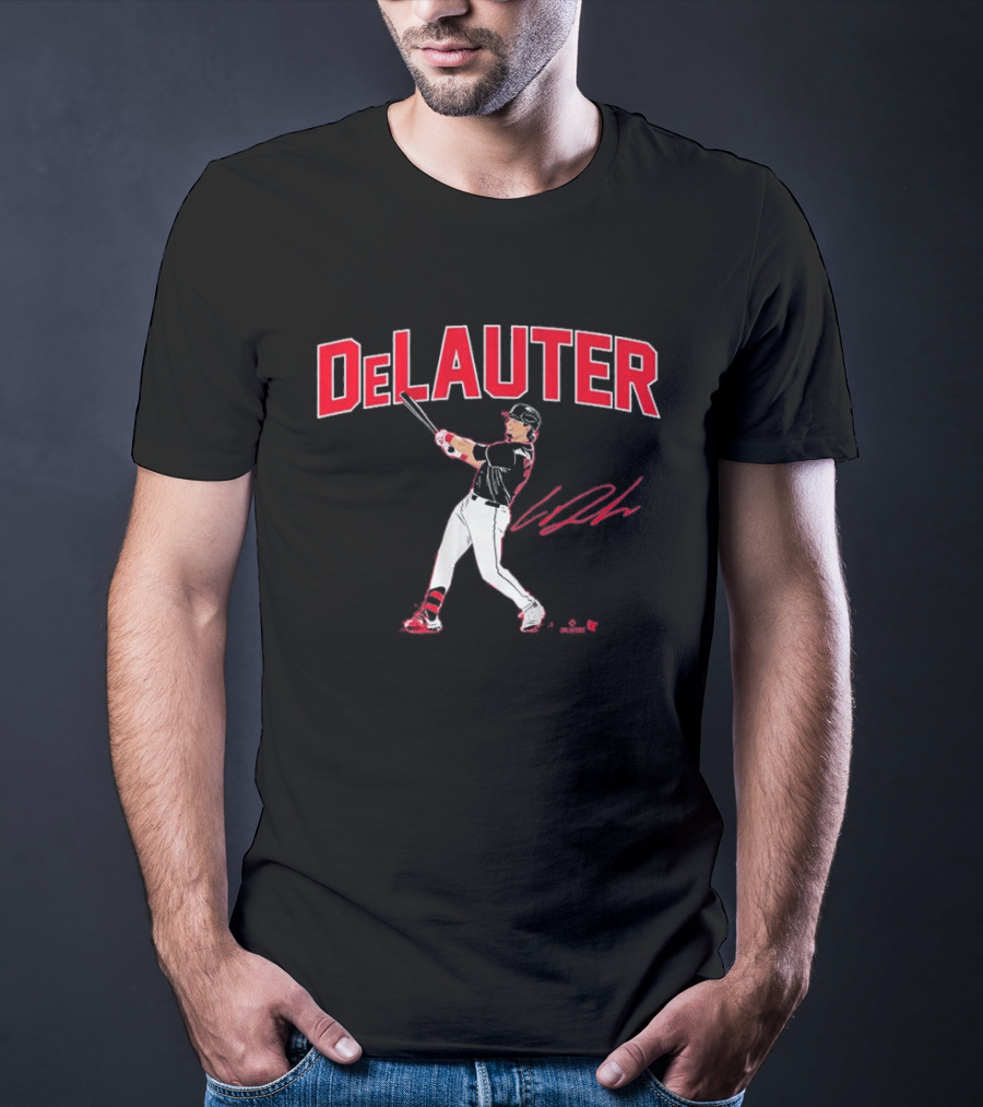DeLauter Baseball Swing Action Signature T-Shirt