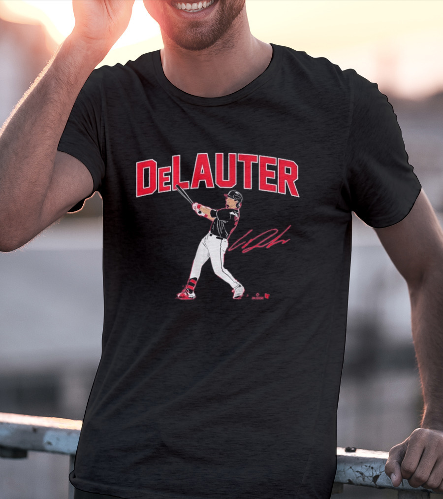 DeLauter Baseball Swing Action Signature T-Shirt