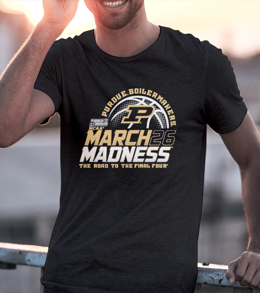 Purdue Boilermakers P March Madness 2026 The Road To The Final Four T-Shirt