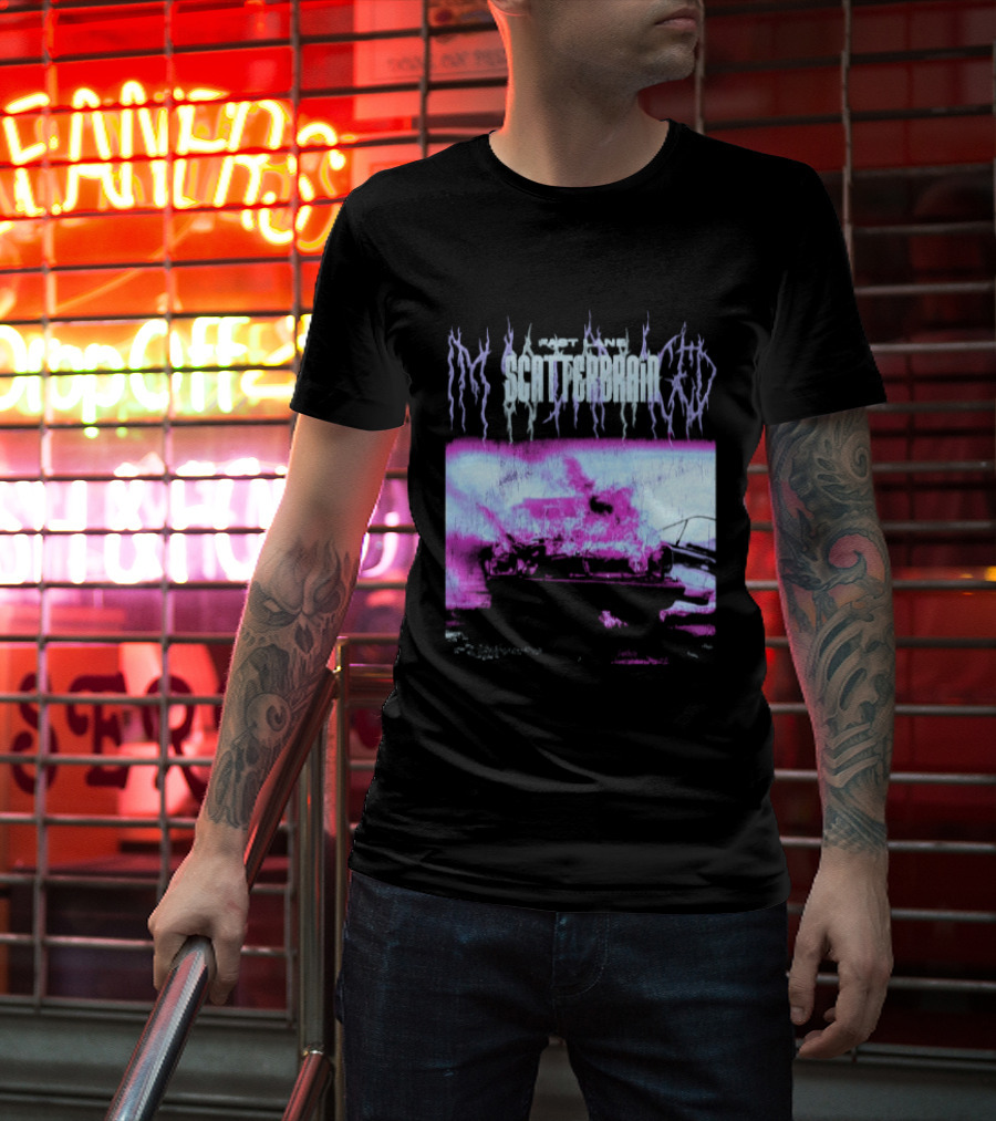 Scatterbrain 2026 Fast Lane Burning Car T-Shirt