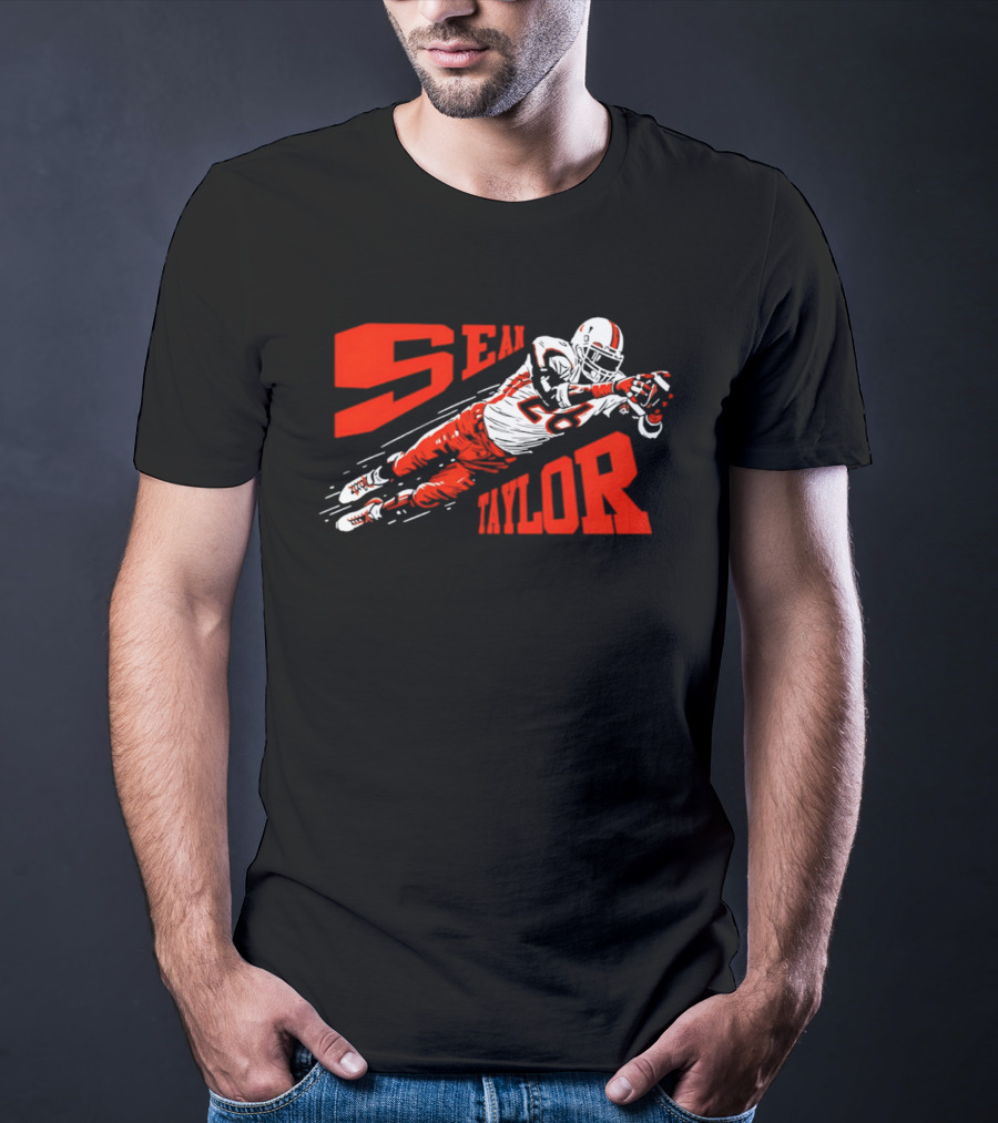 Sean Taylor ST26 Miami Hurricanes Superman Football Player T-Shirt