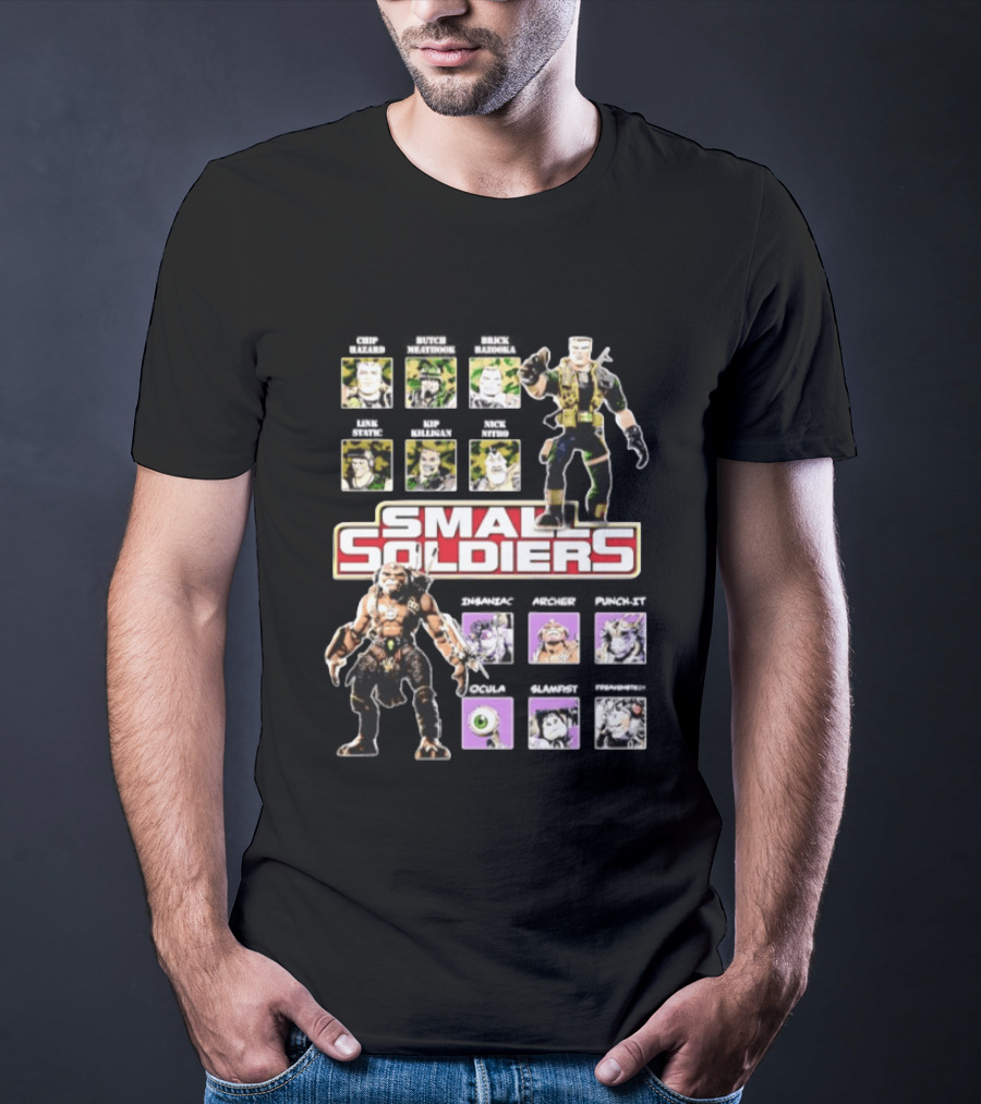 Small Soldiers 1998 Major Chip Hazard And Archer Globotech Characters T-Shirt