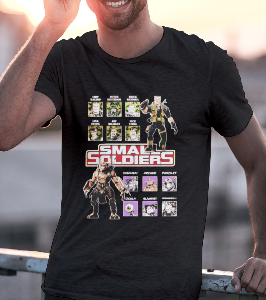 Small Soldiers 1998 Major Chip Hazard And Archer Globotech Characters T-Shirt