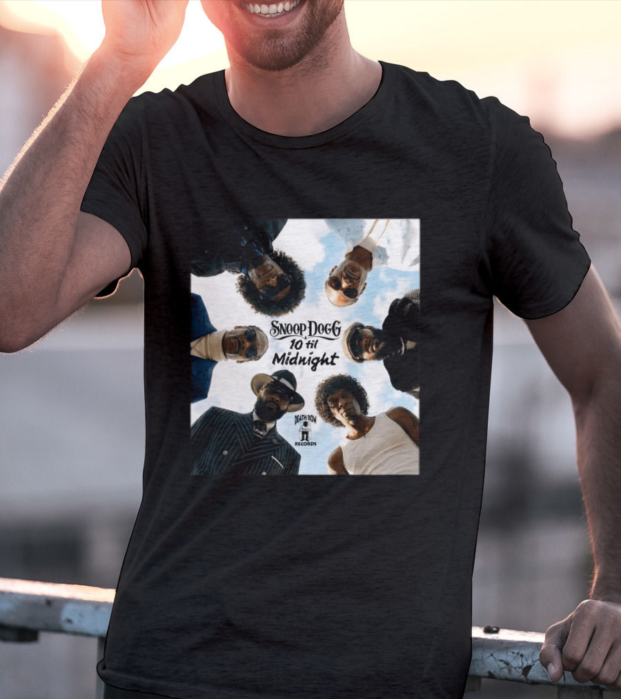 Snoop Dogg 10 Til Midnight Death Row Records Album Cover T-Shirt