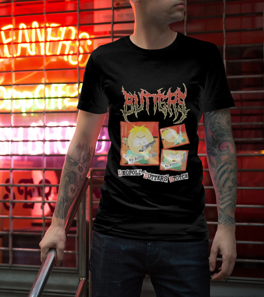 South Park Butters Metal Buttery Leopold Stotch T-Shirt
