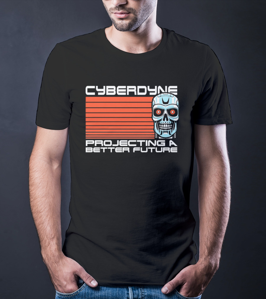 CYBERDYNE Projecting A Better Future Terminator Skull T-Shirt