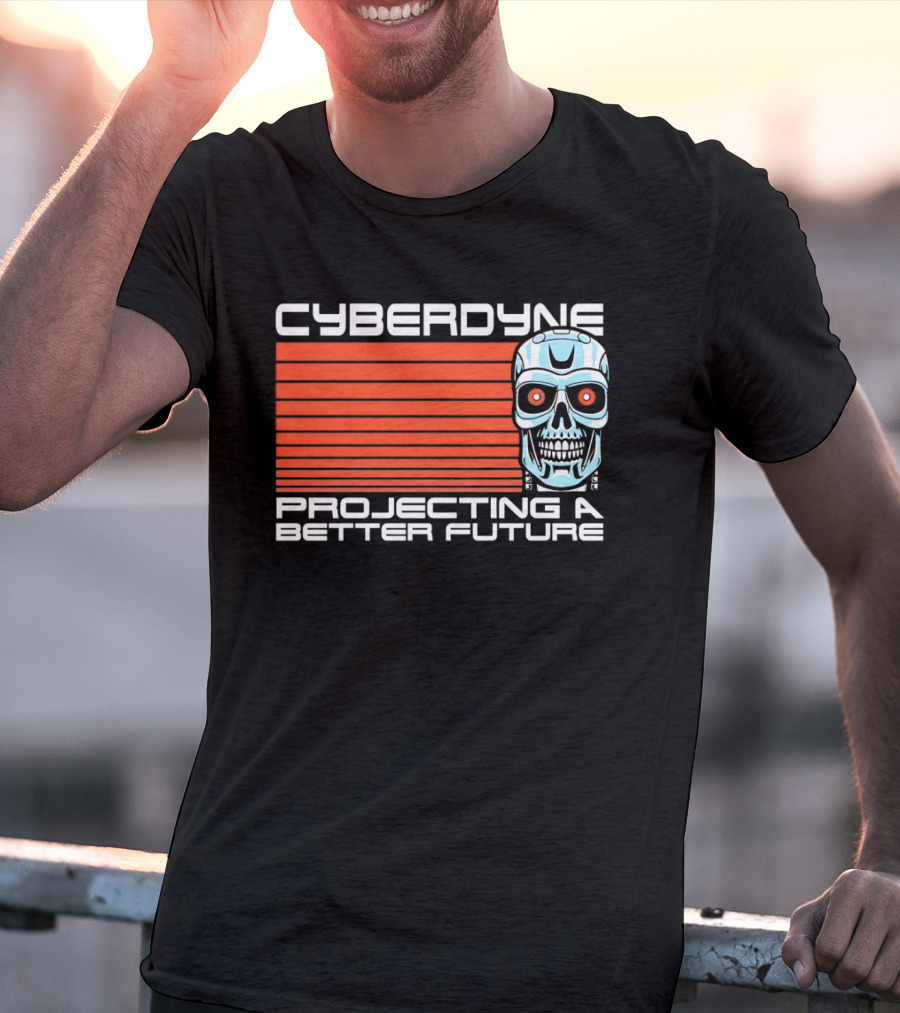 CYBERDYNE Projecting A Better Future Terminator Skull T-Shirt