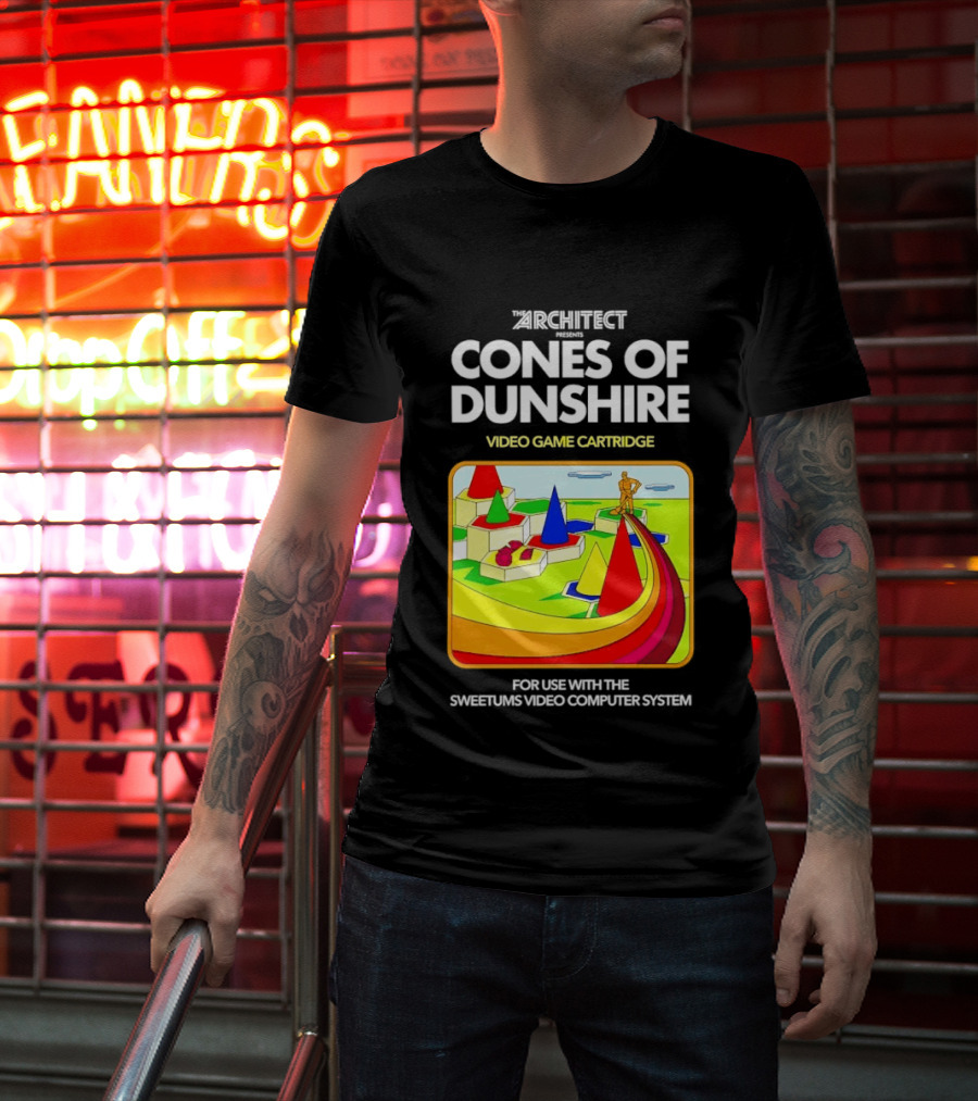 Architect Cones Of Dunshire Video Game Cartridge For Use With The Sweetums Video Computer System T-Shirt