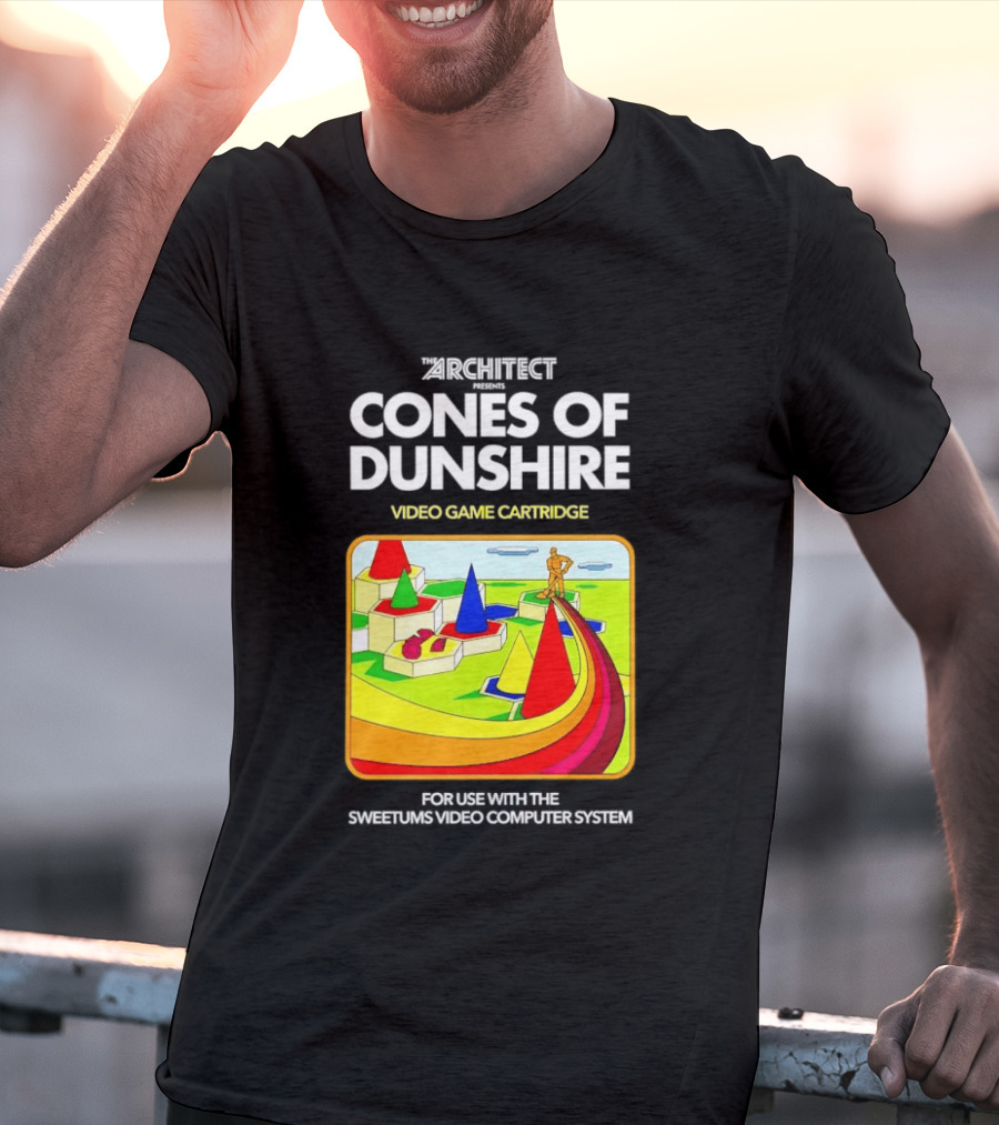 Architect Cones Of Dunshire Video Game Cartridge For Use With The Sweetums Video Computer System T-Shirt