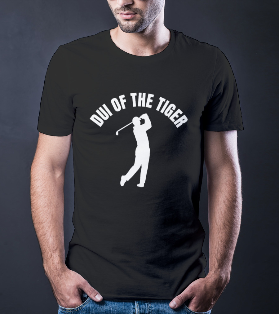 DUI Of The Tiger Golf Silhouette Tiger Woods Reference T-Shirt
