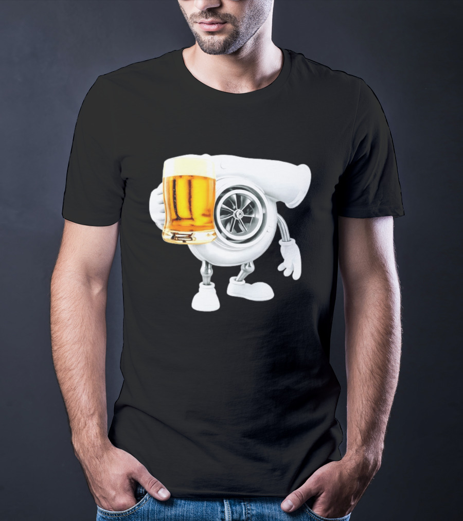 Turbocharger Holding Beer Meme T-Shirt